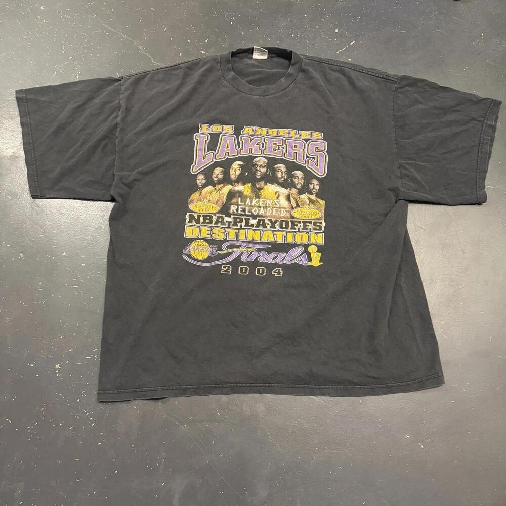 Los Angeles Lakers Shirt Mens 3Xl Black Lakers Reloaded 2004 Nba